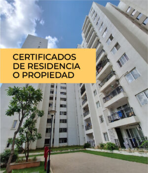 Certificados de residencia o propiedad